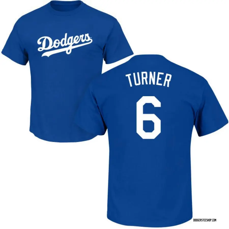 Youth Trea Turner Los Angeles Dodgers Roster Name & Number T-Shirt